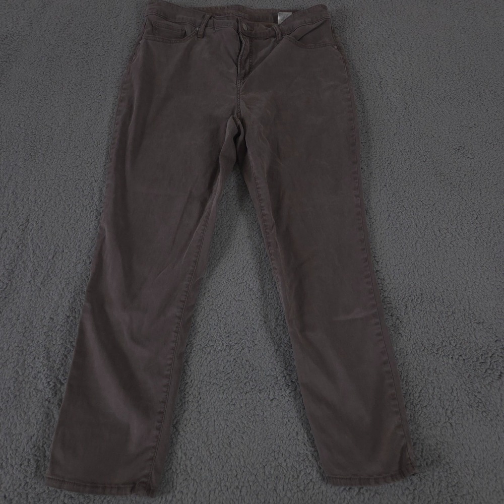 Chicos Jeans Womens 2R Brown So Slimming Girlfriend Slim Leg Ankle US 12R Twill